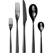 Gräwe Besteck-Set Porto, 10-teilig, 2 Personen, Edelstahl, schwarz