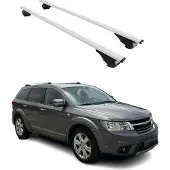 Omtec Dachträger Gepäckträger für Fiat Freemont 2012-2015 Grundträger Metall Silber 2x