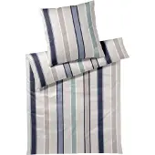 JOOP! Mako-Satin-Bettwäsche-Garnitur Banks Farbe Ocean Größe 155x220+40x80