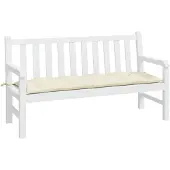 vidaXL "Winter Sale" Gartenmöbelauflagen - Weiß Gartenbank-Auflage Cremeweiß 150x50x7cm Oxford-Gewebe DE2382475