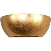 LINDBY Wandleuchte Kolja, goldfarben, Gips, 25 cm breit, E14