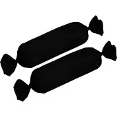 Bettwaren-Shop Single Jersey Kissenbezug Ulm 2er Pack 15x40 cm für Nackenrollen schwarz