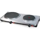 Rommelsbacher Einzelkochplatte AK 3099/E, Gussheizplatten, Edelstahlgehäuse, stufenlose Temperaturregelung, 3000 Watt