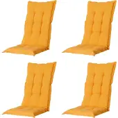 Madison – Gartenstuhlkissen High Back Panama golden glow – Ca. 123x50 cm - 4er-Set