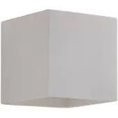 LINDBY Wandleuchte Kay, weiß, Gips, 11,5 x 11,5 cm