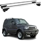 Omtec Dachträger Grundtäger für Suzuki Jimny mk3 1998-2018 75kg Aluminium Silber 2 tlg