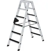 Proregal Stufen-Stehleiter beidseitig begehbar mit clip-step 2x6 Stufen