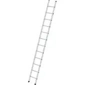 MUNK Günzburger Steigtechnik Günzburger Anlegeleiter Aluminium 12 Sprossen Leiterlänge 3600mm Arbeits-Höhe bis ca. 4700mm - 10012