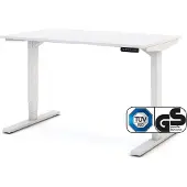 Assmann Elektrisch höhenverstellbarer Schreibtisch Y-Line Weiß, 120x70cm, Memoryfunktion, Kollisionsschutz, 2-fach-Motorik