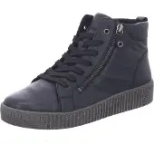 Gabor MIDCut Sneaker schwarz mit Wechselfußbett, Schnürung und Reißverschluss für weichen Gehkomfort