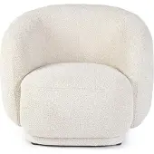Natur24 Sessel Tecla 87 x 73 x 93 cm MDF Sperrholz Polyester Polyurethanschaum Weiß