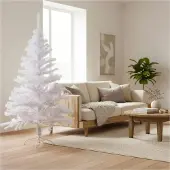 Gravidus Weißer Weihnachtsbaum 150 cm künstlicher Tannenbaum 400 Spitzen