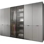 Bettso Satz von 3 modularen Schränken SANDBOX 2X NOVA Grau + FLUTES