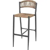 Bolero Eden PE Twist Rattan Outdoor Barhocker Natur (2 Stück)