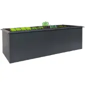 Mendler Hochbeet mit Slakkenrand - Anthrazit, 78x250x90 cm