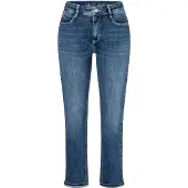 MAC JEANS Mac - Damen 5-Pocket Jeans, DREAM cropped authentic (5481-90-0357L), Größe:W34, Länge:L27, Farbe:blue moon basic wash (D653)