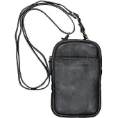 Dernier kleine Ledertasche Crossover Handytasche grau