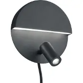 TRIO Leuchten LED Wandleuchte Mario 222370232, Metall Schwarz matt, inkl. 6 Watt
