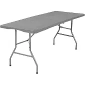 Saska Garden Catering Touristischer Tisch Klappbarer Tisch im Koffer 180x70CM 100KG Grau