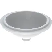 Geberit Unterbau-Waschtisch VariForm d 39cm, o. Hahnl., o. ÜL, rd, we. K-Tect
