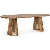 Natur24 Tisch Rodana 220 x 100 x 74 cm Akazie Natur