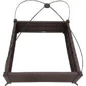 HTI Nessa Hochbeet Kunststoff mit Rankhilfe 99,5x99,5x29,5 cm 290 L flexibel
