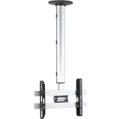 VCM Universal TV Deckenhalterung | 26-40 Zoll bis 55 kg | bis VESA bis 400x300 | höhverstelbar 74-130 cm | TV Halterung 360 Grad schwenkbar drehbar und 15 Grad neigbar | Fernseher Halter - CM3