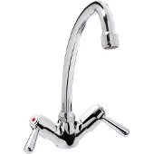 Saro MANU, Standard, Edelstahl, Hebelgriffe, Doppel, 1/2", Keramik