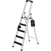 Proregal Stufen-Stehleiter einseitig begehbar mit clip-step relax 5 Stufen