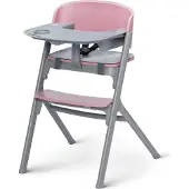 Kinderkraft LIVY 3-in-1 - Kinderhochstuhl - verstellbarer Sitz & Fußstütze - für Kinder & Erwachsene bis 110 kg - modernes Design - ergonomisch - Rosa
