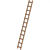 MUNK Günzburger Steigtechnik MUNK Dachdecker Auflegeleiter aus Holz 12 Sprossen