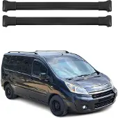 Omac Dachträger Gepäckträger für Citroen Jumpy 2007-2016 Relingträger Alu Schwarz 4x