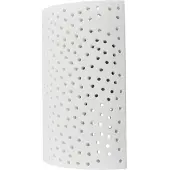 LINDBY Wandleuchte Jiru, Höhe 23 cm, weiß, halbrund, Gips