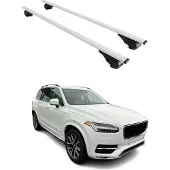 Omtec Dachträger Gepäckträger für Volvo XC90 2015-2019 Grundträger Metall Silber 2tlg