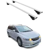 Omtec Dachträger Gepäckträger für Honda Odyssey 2003-2008 Grundträger Metall Silber 2x