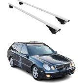 Omtec Dachträger Gepäckträger für Mercedes E Klasse S211 2003-2009 Metall Grau