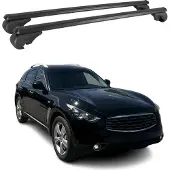 Omac Dachträger für Infiniti FX35 2003-2018 Gepäckträger Grundträger Alu Schwarz 2x