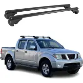 Omtec Dachträger für Nissan NP300 Navara 2005-2014 Gepäckträger Aluminium Schwarz 2x