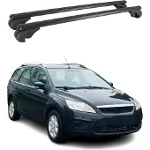 Omtec Dachträger für Ford Focus Turnier 2004-2012 Gepäckträger Grundträger Alu Schwarz