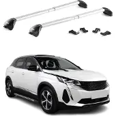 Aurilis Dachträger Relingträger für Peugeot 3008 2016-2025 Alu Silber 2 tlg ABE