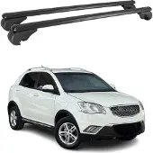 Omac Dachträger für Ssangyong Korando 2010-2019 Gepäckträger Grundträger Alu Schwarz