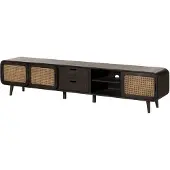 MASSIVMOEBEL24.DE MASSIVMOEBEL24 TV-Board Mango 240x40x50 dunkelgrau lackiert VALENCIA #225