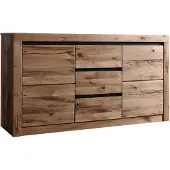 MASSIVMOEBEL24.DE MASSIVMOEBEL24 Sideboard Wildeiche / Zerreiche 155x43x80 braun geölt MONTREUX #354