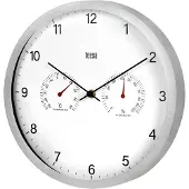 Uni-T Wanduhr, Teesa, 30 cm, mit Thermometer und Hygrometer, weiß