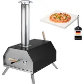 Bremermann Pizzaofen inkl. Pizzastein 30x2x30 cm / für Brikett, Kohle, Pellets