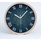 Tulup Holzuhr 25fi cm wanduhr - weiße Spitzen - Abstraktion Hintergrund