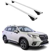 Omtec Dachträger Gepäckträger für Subaru Forester 2019-2025 Grundträger Metall Grau 2x