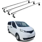 Omtec Dachträger Gepäckträger Relingträger für Nissan NV200 2010-2025 Alu Grau 3x