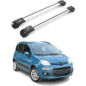 Omtec Aluminium Dachträger Gepäckträger für Fiat Panda 2012-2025 Silber 2tlg