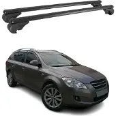 Omtec Dachträger für Kia Ceed SW 2007-2018 Gepäckträger Grundträger Alu Schwarz 2x